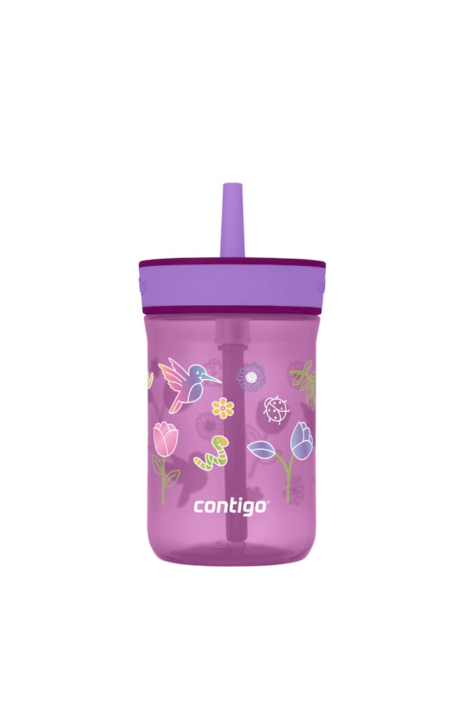 Kids’ Leighton Straw Tumbler with Spill-Proof Leak-Proof Lid, 14oz N7