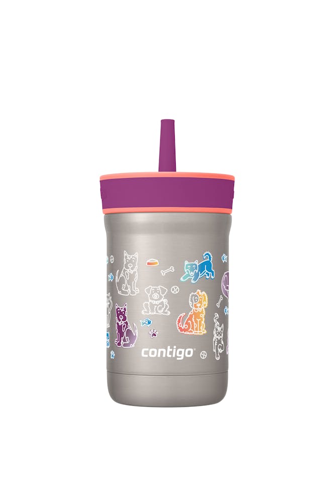 Kids Leighton Spill-Proof Stainless Steel Tumbler with Straw, 12oz N6